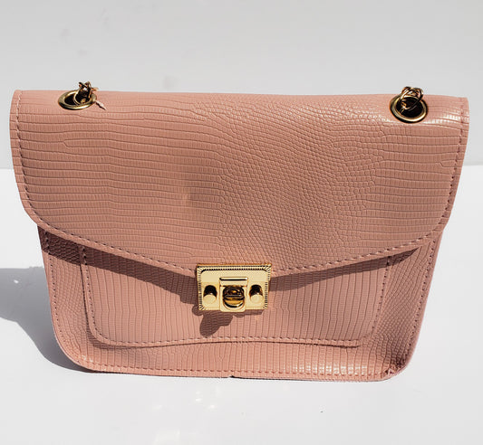 Peach Textured Handbag